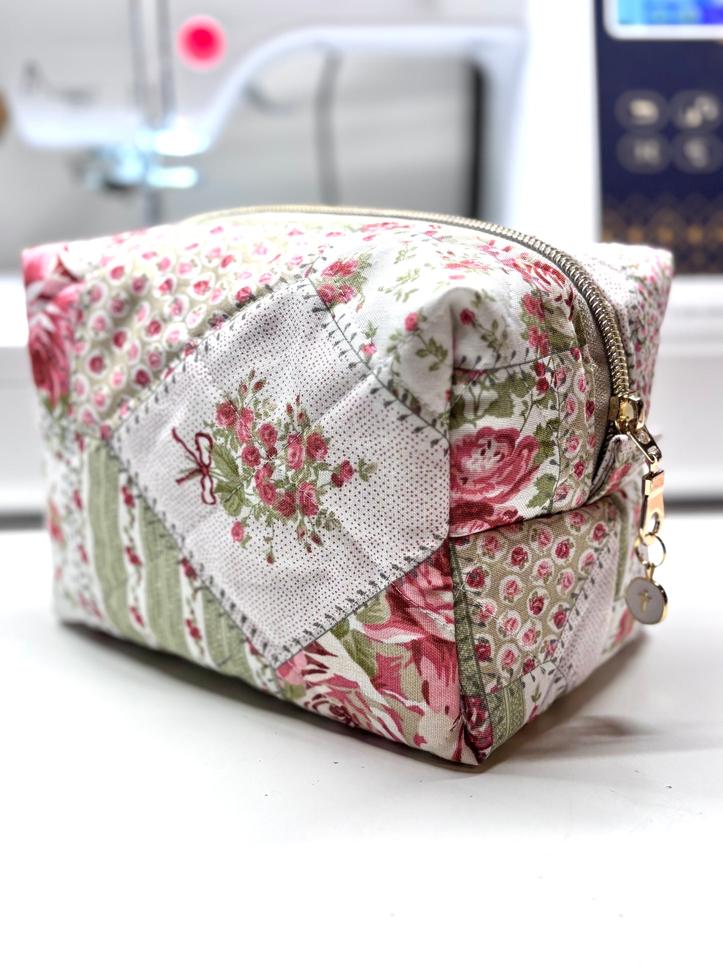 Quilted Makeup Bag – Handmade Faith-Based Gift