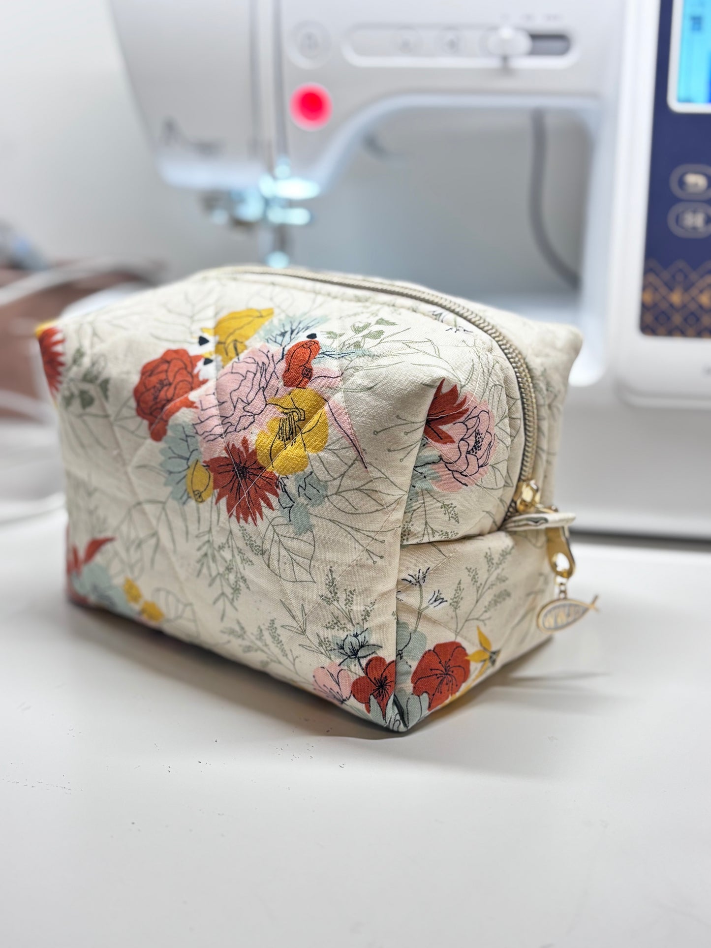 Quilted Makeup Bag – Handmade Faith-Based Gift