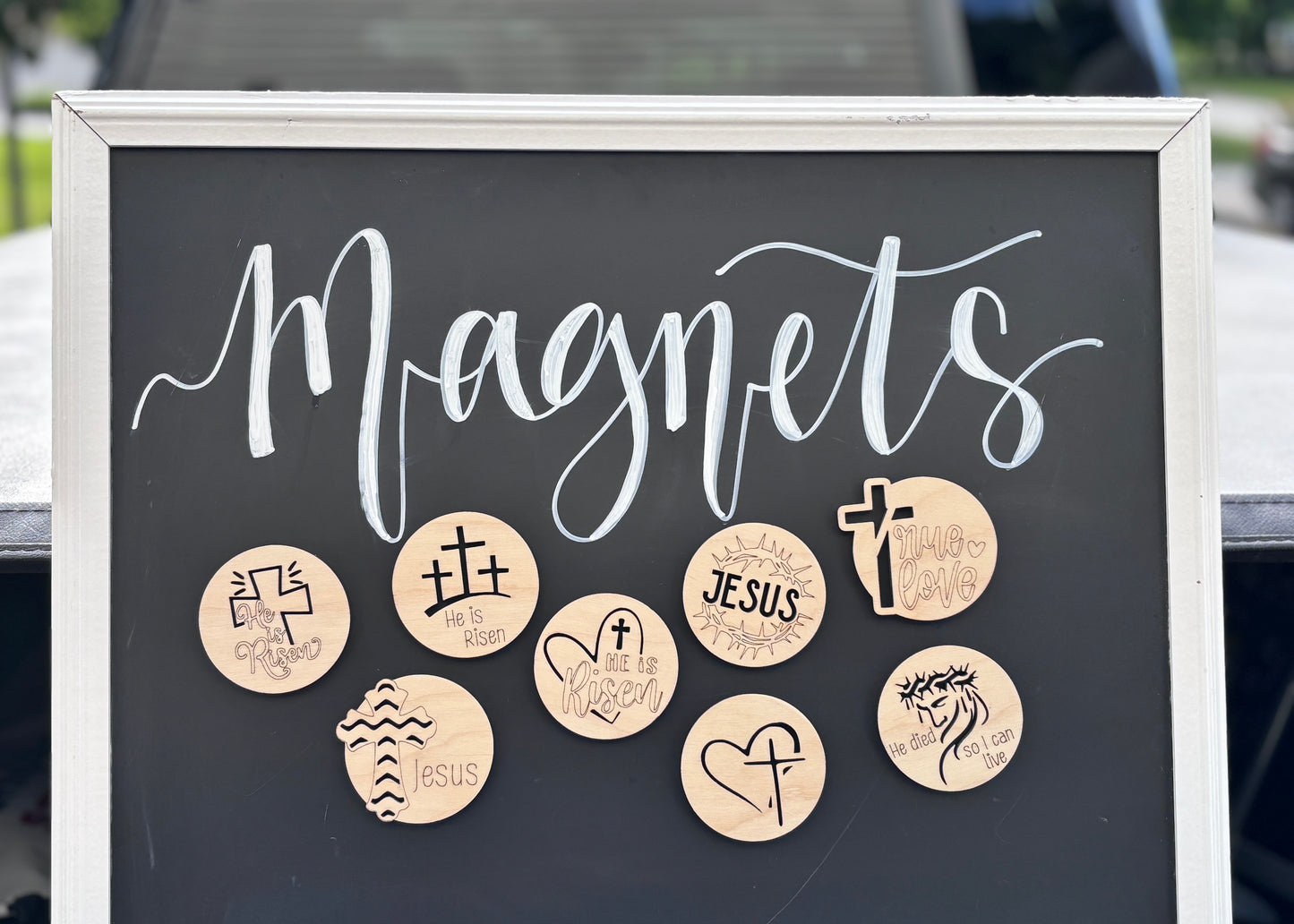 Christian Wooden Magnets β Faith-Based Fridge Decor with Bible Verses & Cross Designs