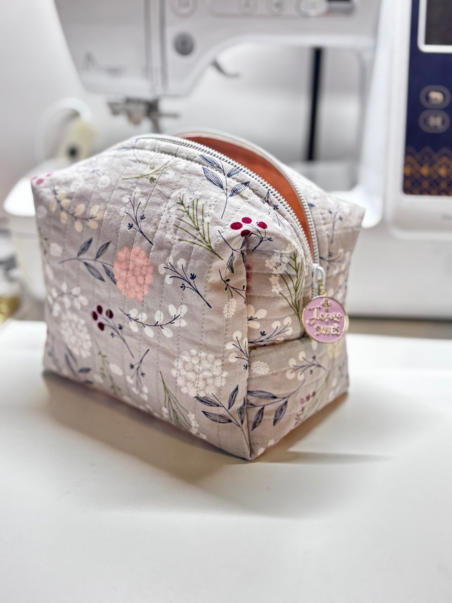 Quilted Makeup Bag – Handmade Faith-Based Gift
