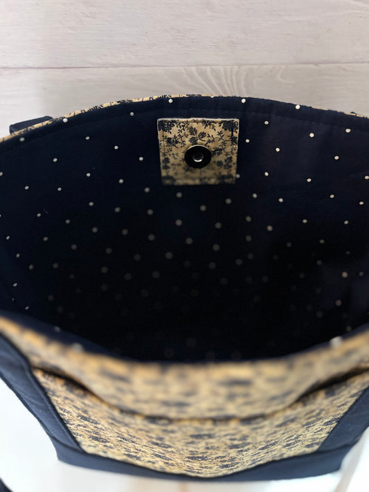 Christian Bible Tote Bag – Faith Message Faux Leather Patch