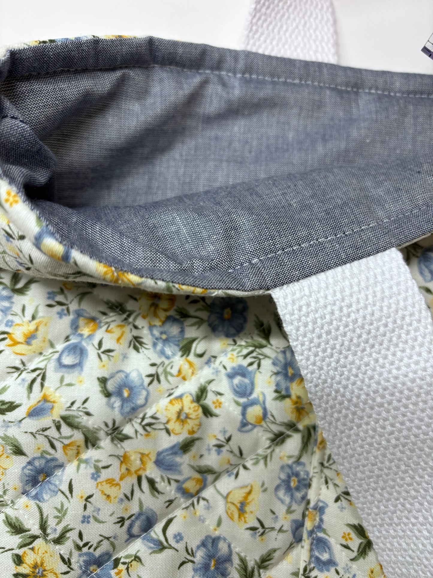Floral Faith Quilted Tote – Lined, Handmade & Ready for Everyday Grace