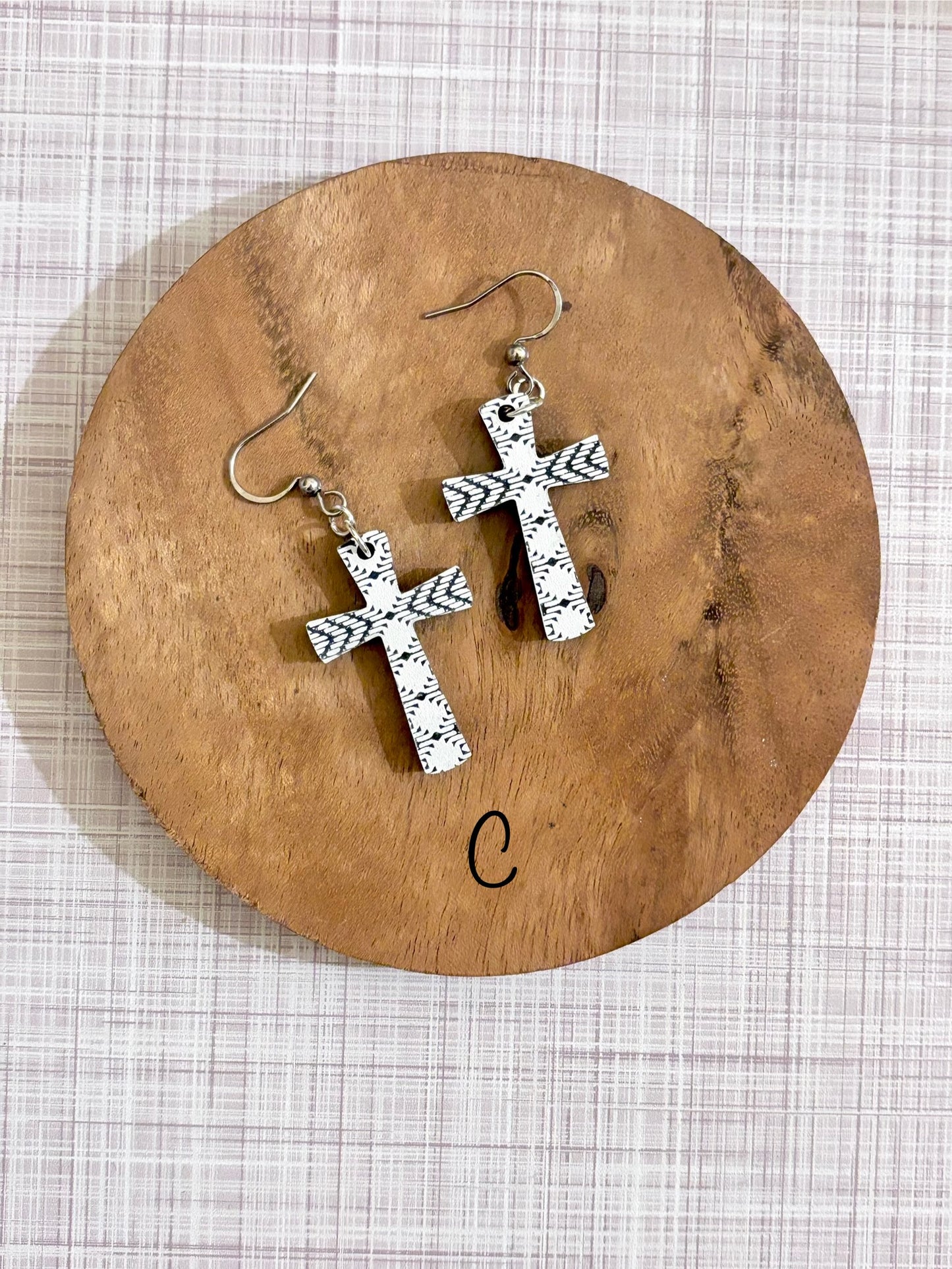 Aztec Cross Earrings – Handmade Christian Statement Jewelry