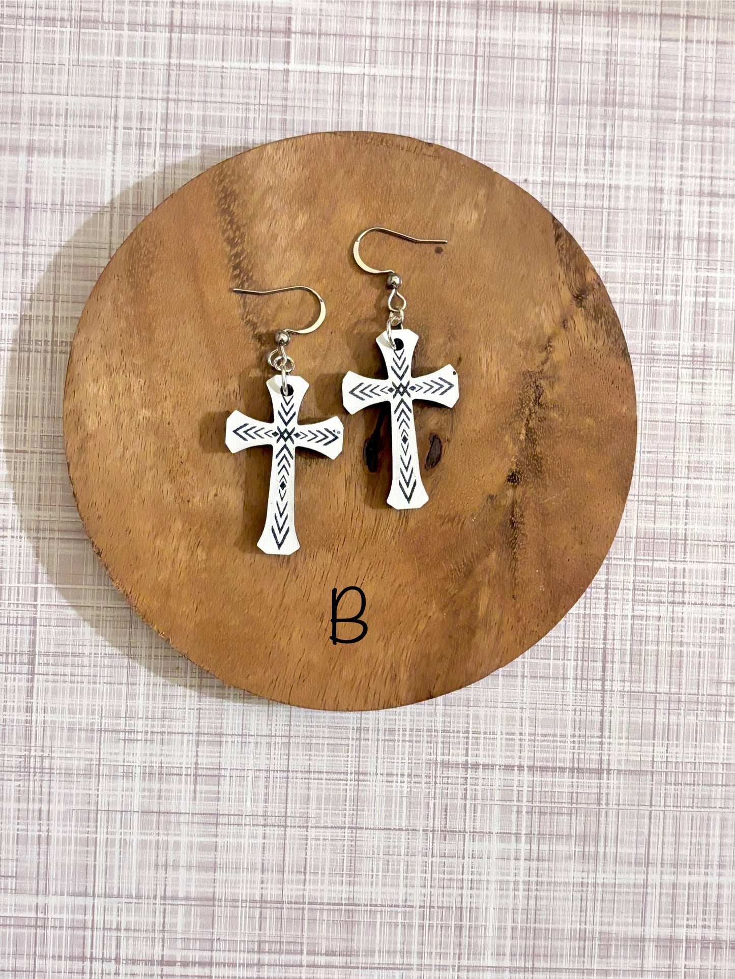 Aztec Cross Earrings – Handmade Christian Statement Jewelry