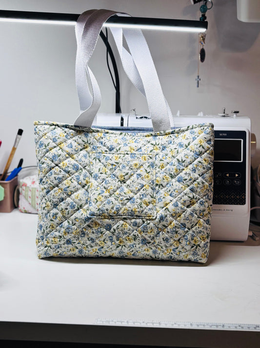 Floral Faith Quilted Tote – Lined, Handmade & Ready for Everyday Grace