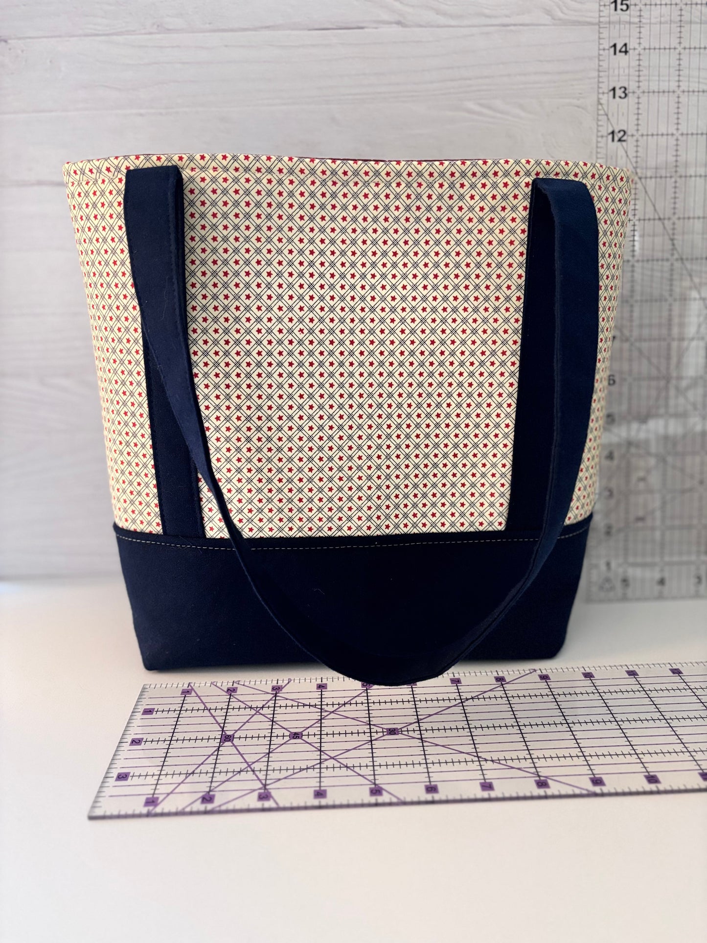 Christian Bible Tote Bag – Faith Message Faux Leather Patch