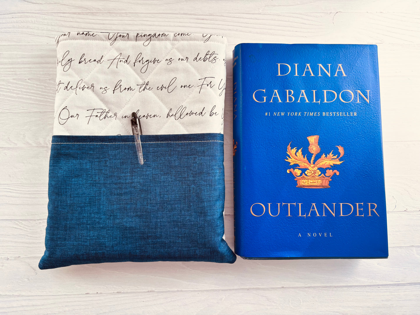 Handmade Quilted Bible Sleeve with Pocket