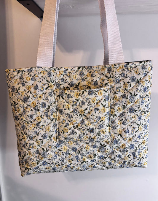 Floral Faith Quilted Tote – Lined, Handmade & Ready for Everyday Grace