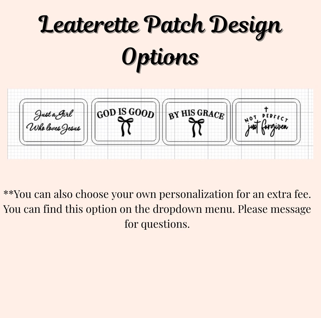 Christian Bible Tote Bag – Faith Message Faux Leather Patch