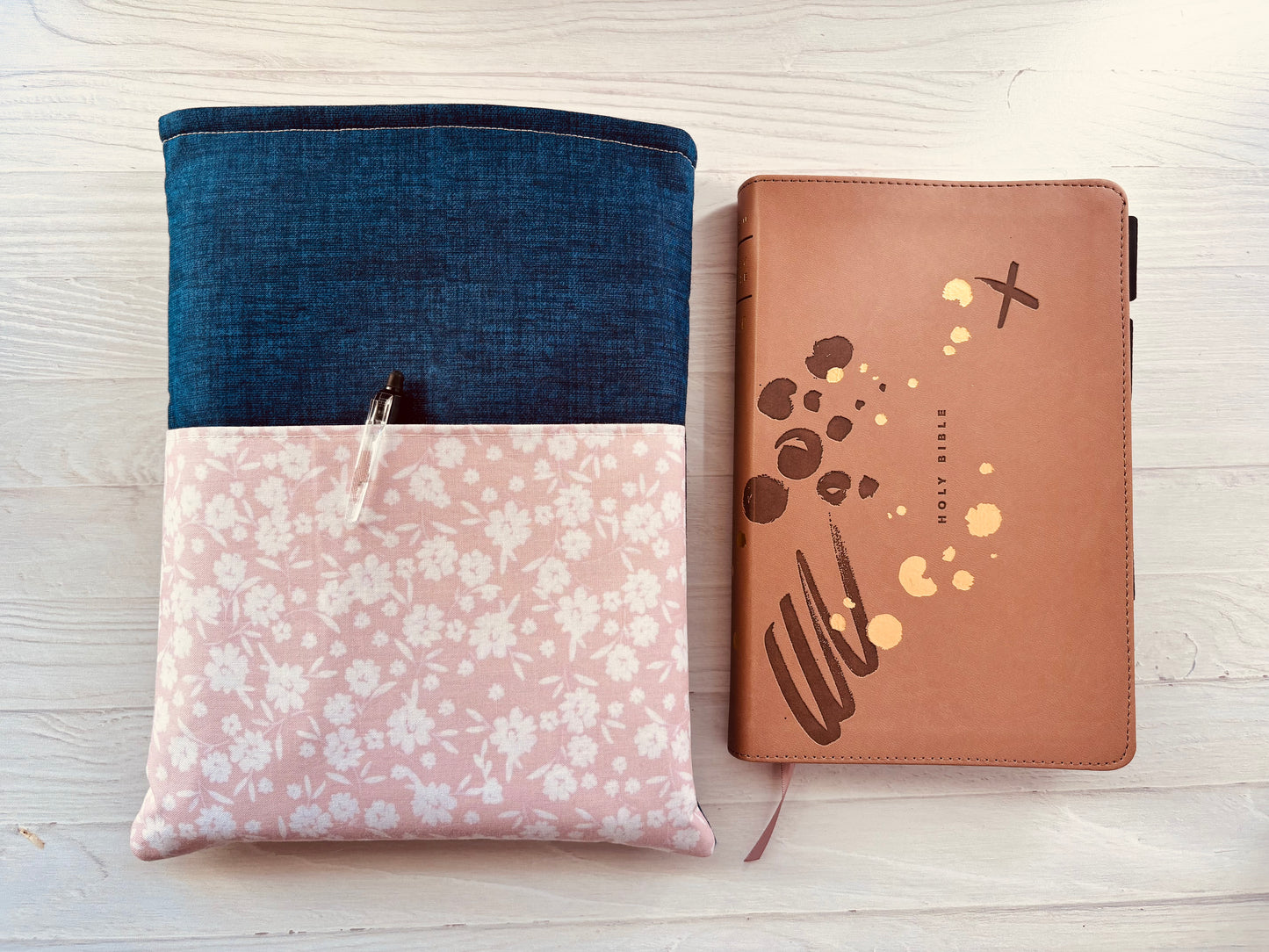 Handmade Bible Sleeve with Pocket