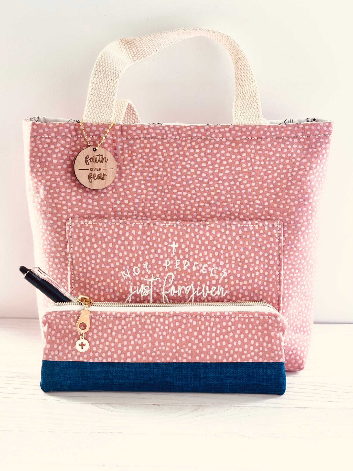 Handmade Quilted Pencil Pouches – Christian Gifts (matching Bible totes sold separately)