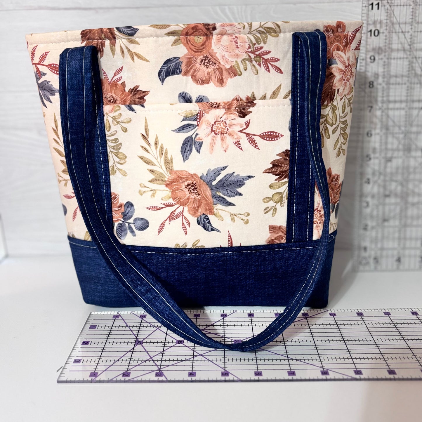 Christian Bible Tote Bag – Faith Message Faux Leather Patch