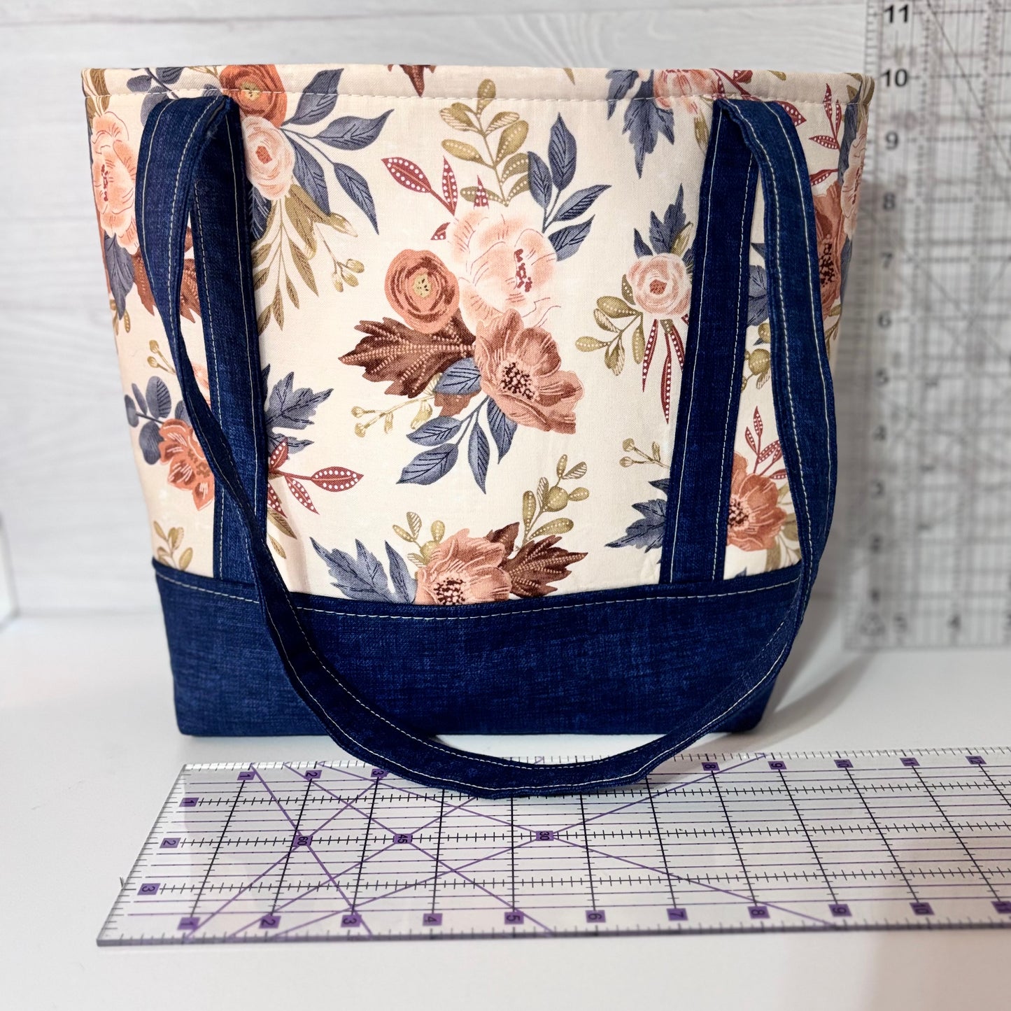 Christian Bible Tote Bag – Faith Message Faux Leather Patch