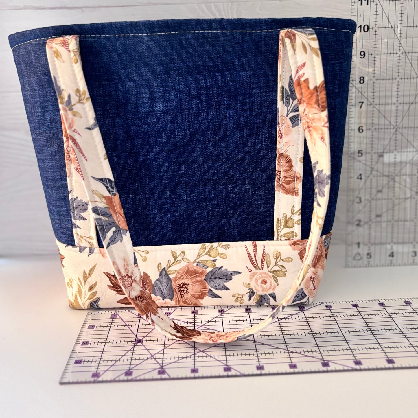 Christian Bible Tote Bag – Faith Message Faux Leather Patch