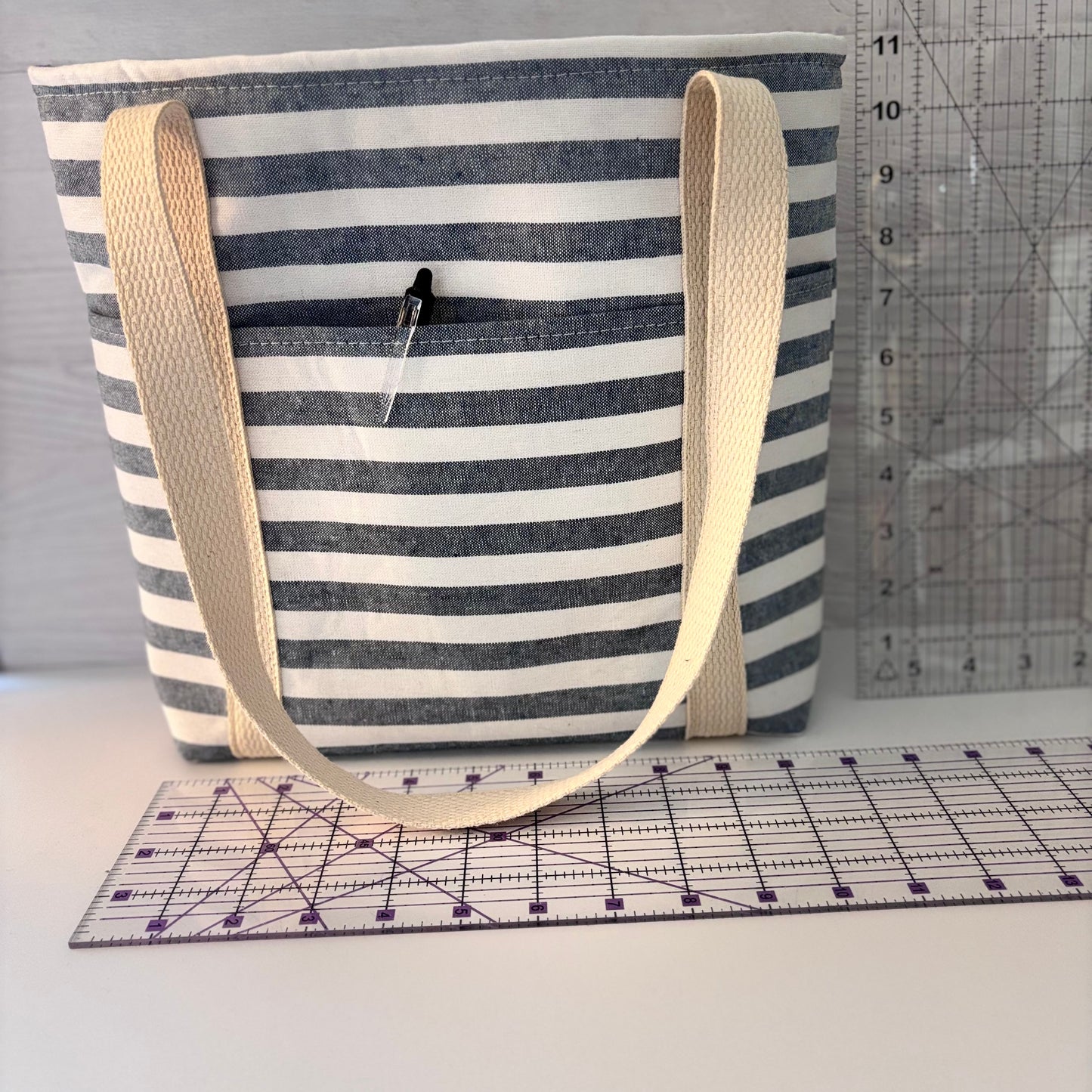 Christian Bible Tote Bag – Faith Message Faux Leather Patch