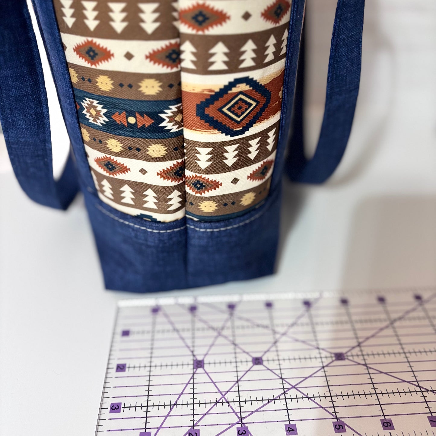 Christian Bible Tote Bag – Faith Message Faux Leather Patch