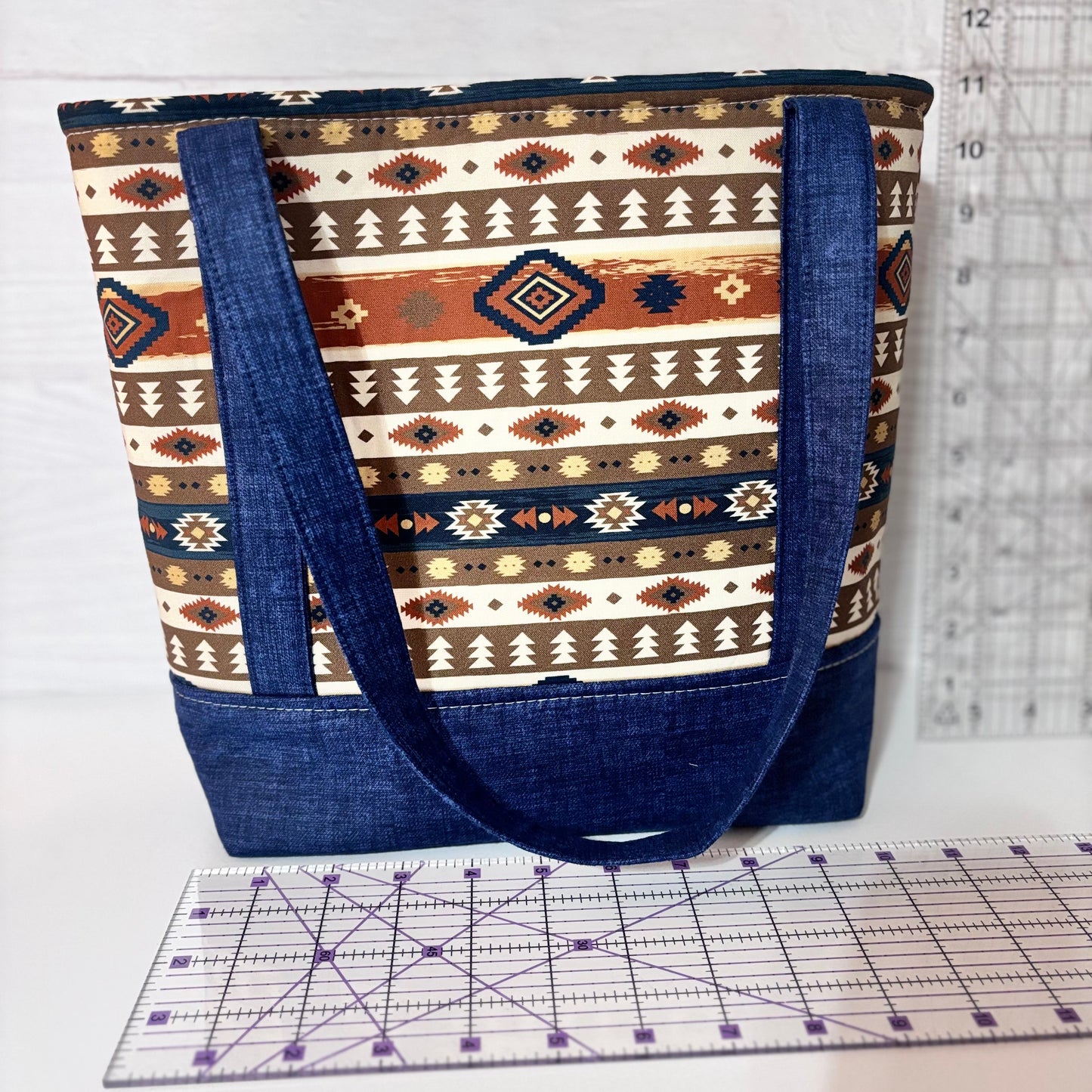 Christian Bible Tote Bag – Faith Message Faux Leather Patch