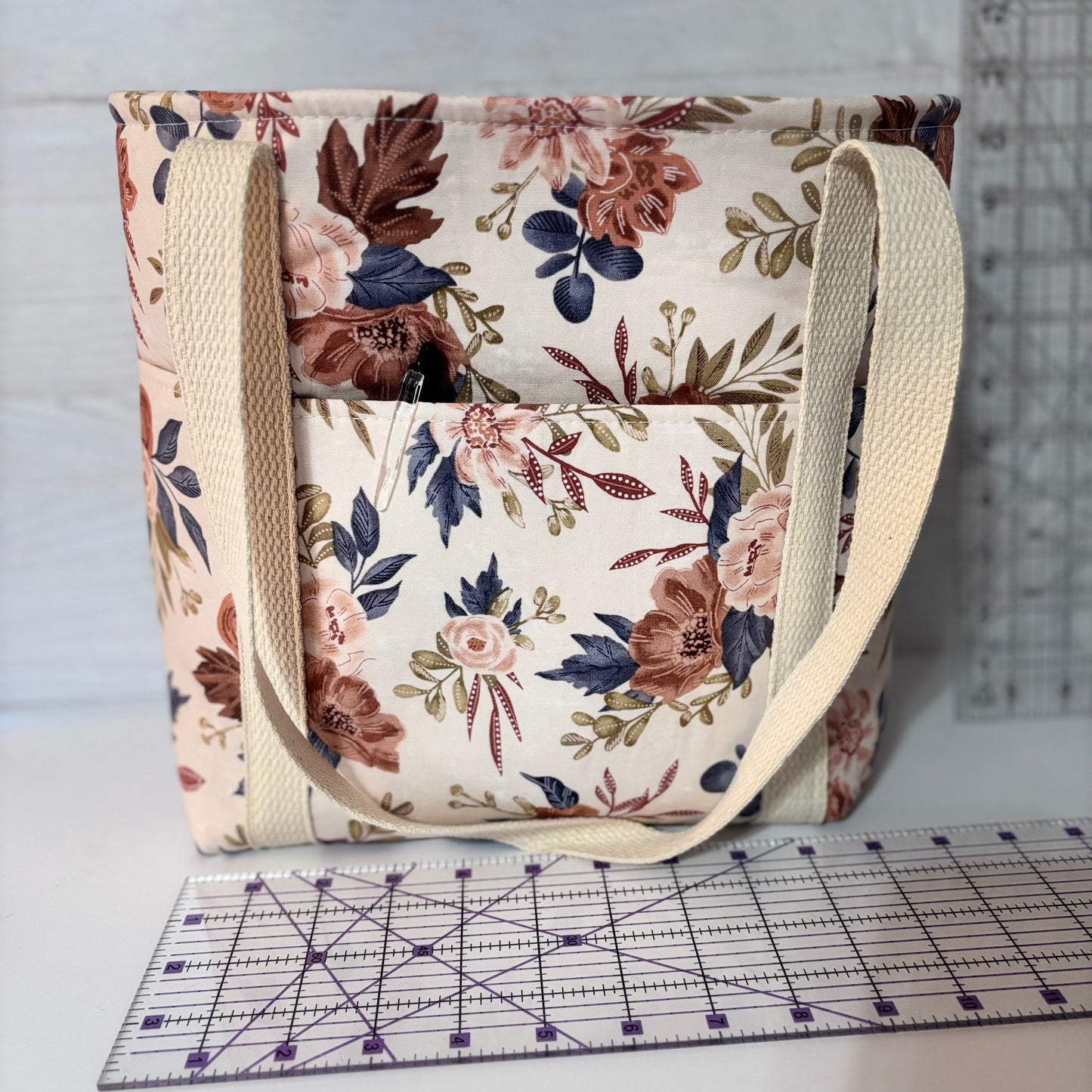 Christian Bible Tote Bag – Faith Message Faux Leather Patch