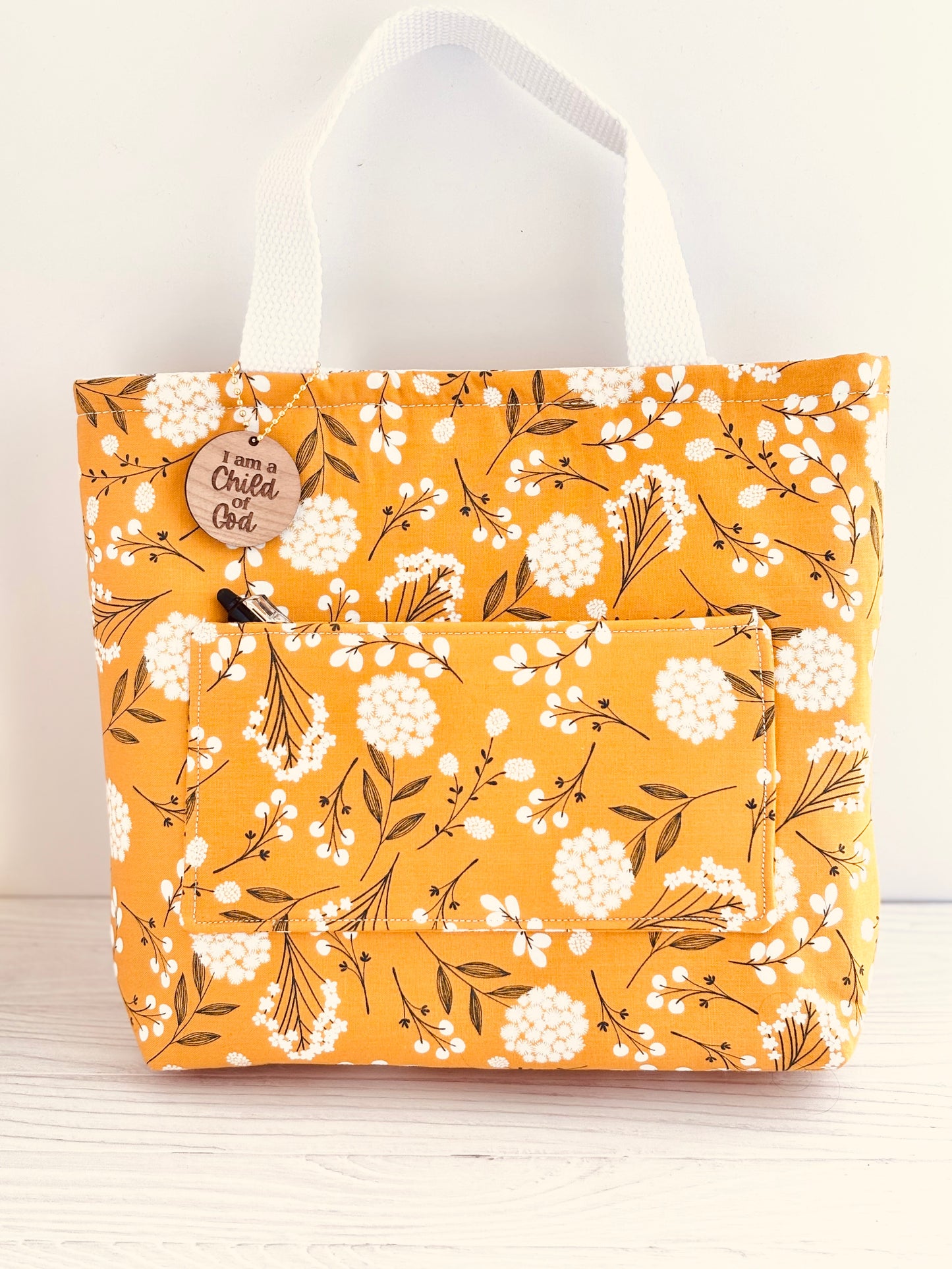 Handmade Bible Tote Bag – Floral Christian Gift