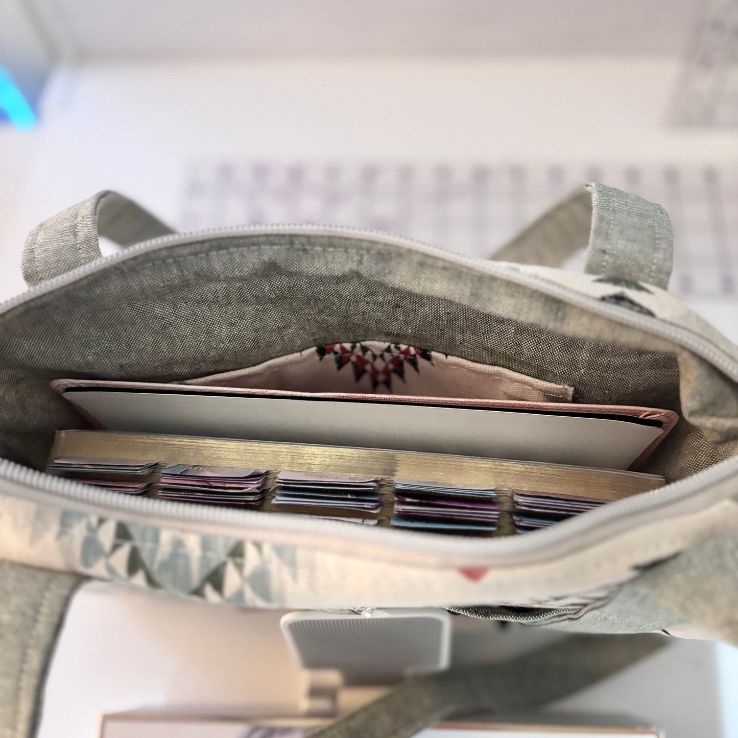 Personalized Bible Tote Bag – Zippered Shoulder Bag for Church & Bible Study