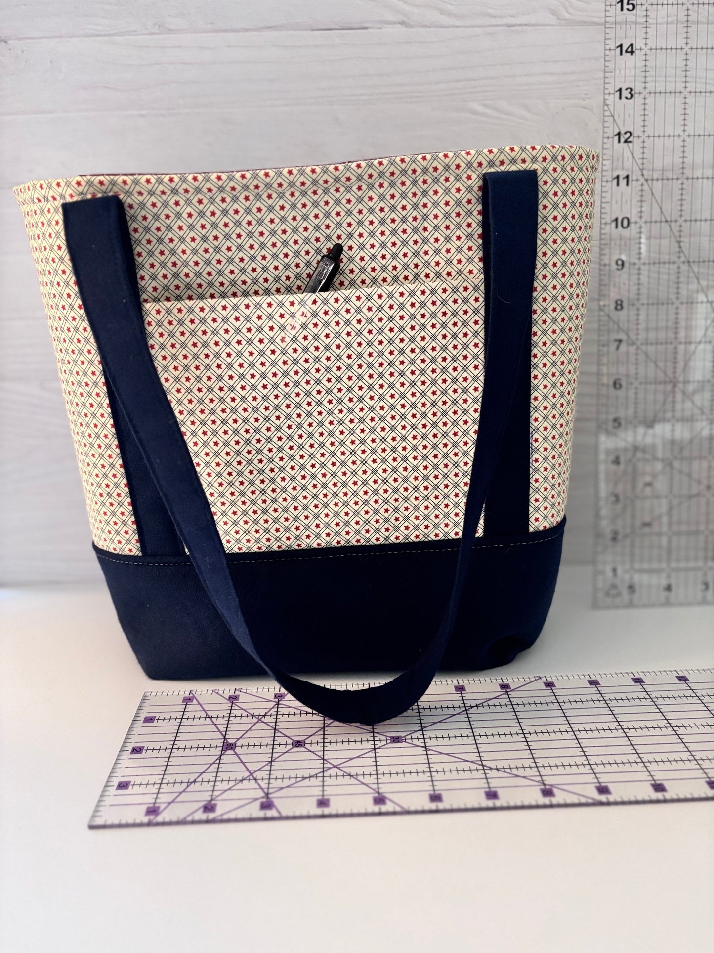 Christian Bible Tote Bag – Faith Message Faux Leather Patch