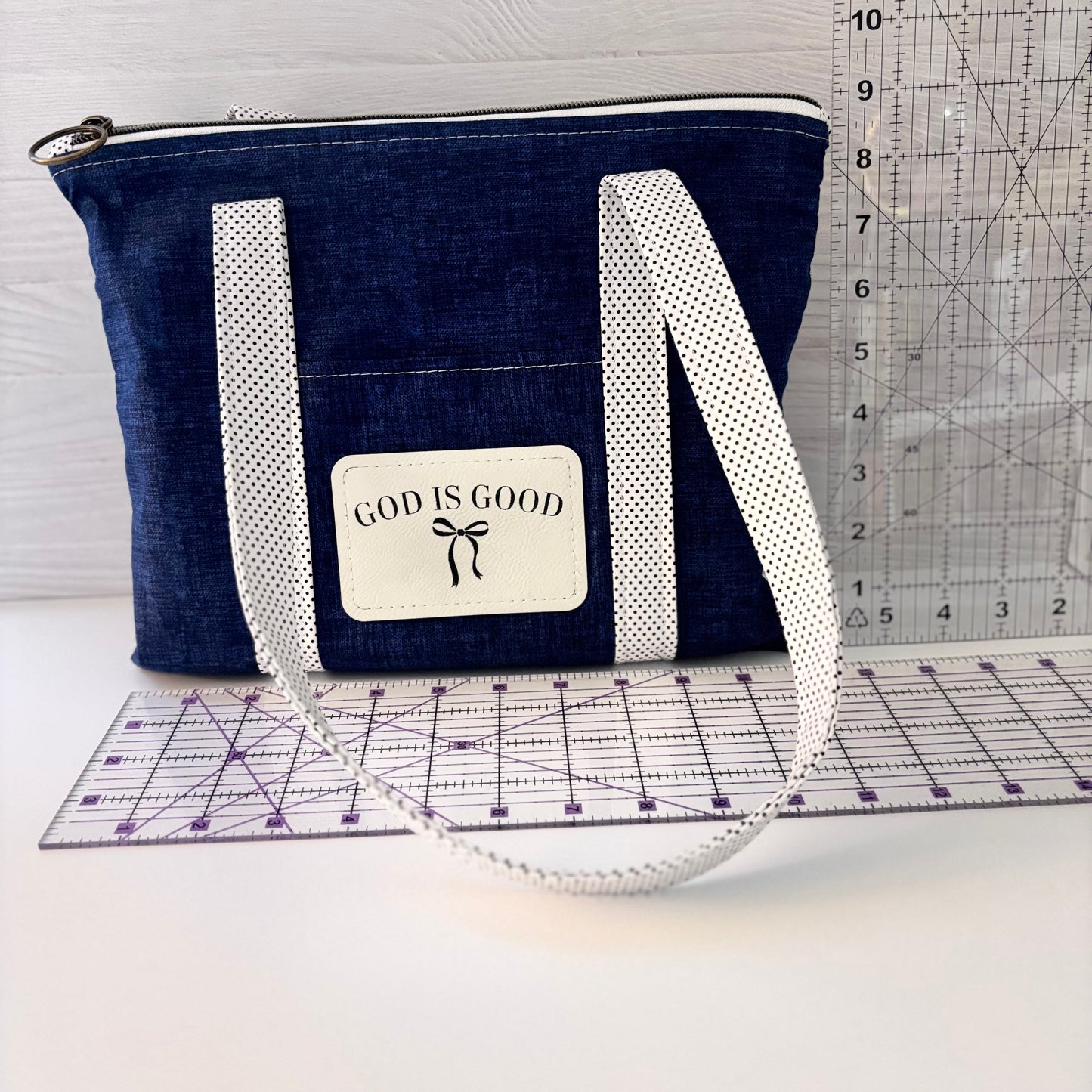 Personalized Bible Tote Bag – Zippered Shoulder Bag for Church & Bible Study