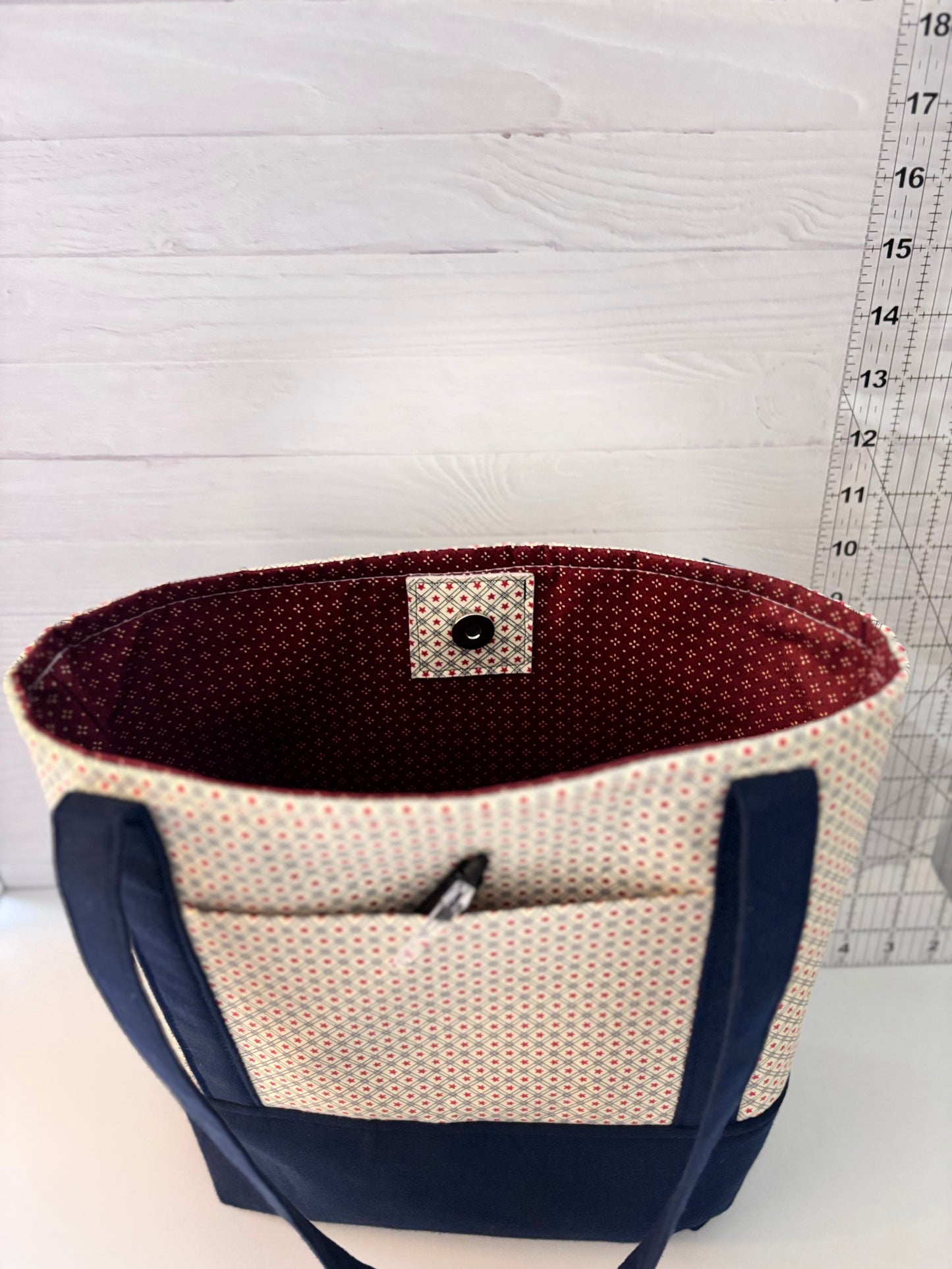 Christian Bible Tote Bag – Faith Message Faux Leather Patch