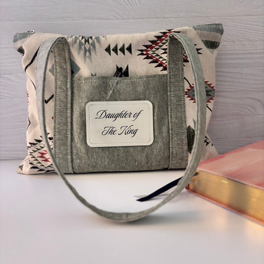 Personalized Bible Tote Bag – Zippered Shoulder Bag for Church & Bible Study