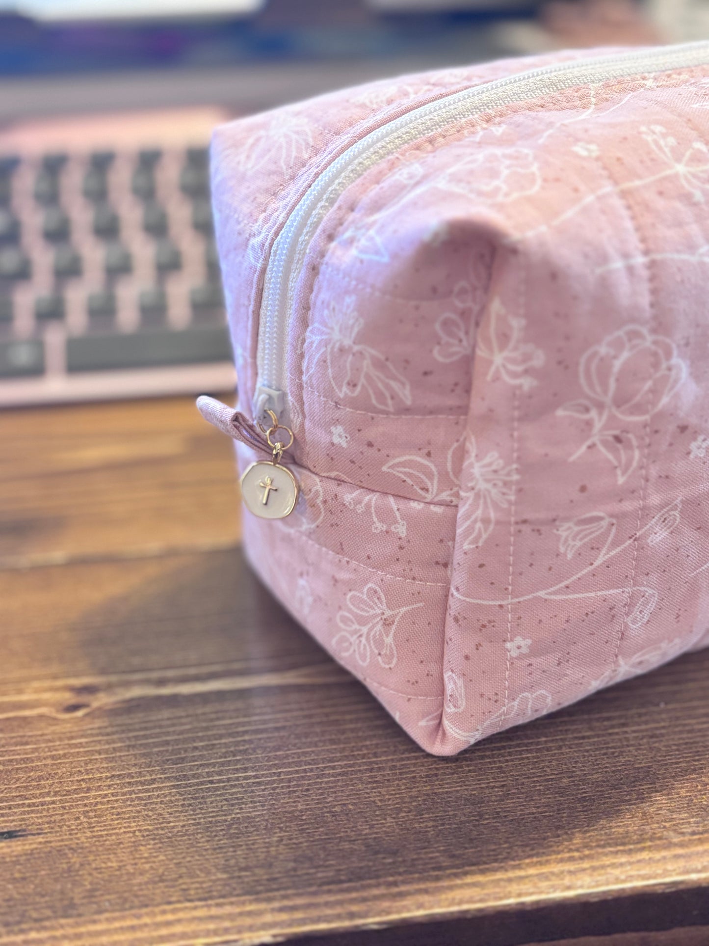Quilted Makeup Bag – Handmade Faith-Based Gift