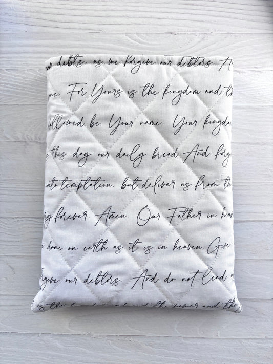 Handmade Quilted Bible Sleeve with Pocket