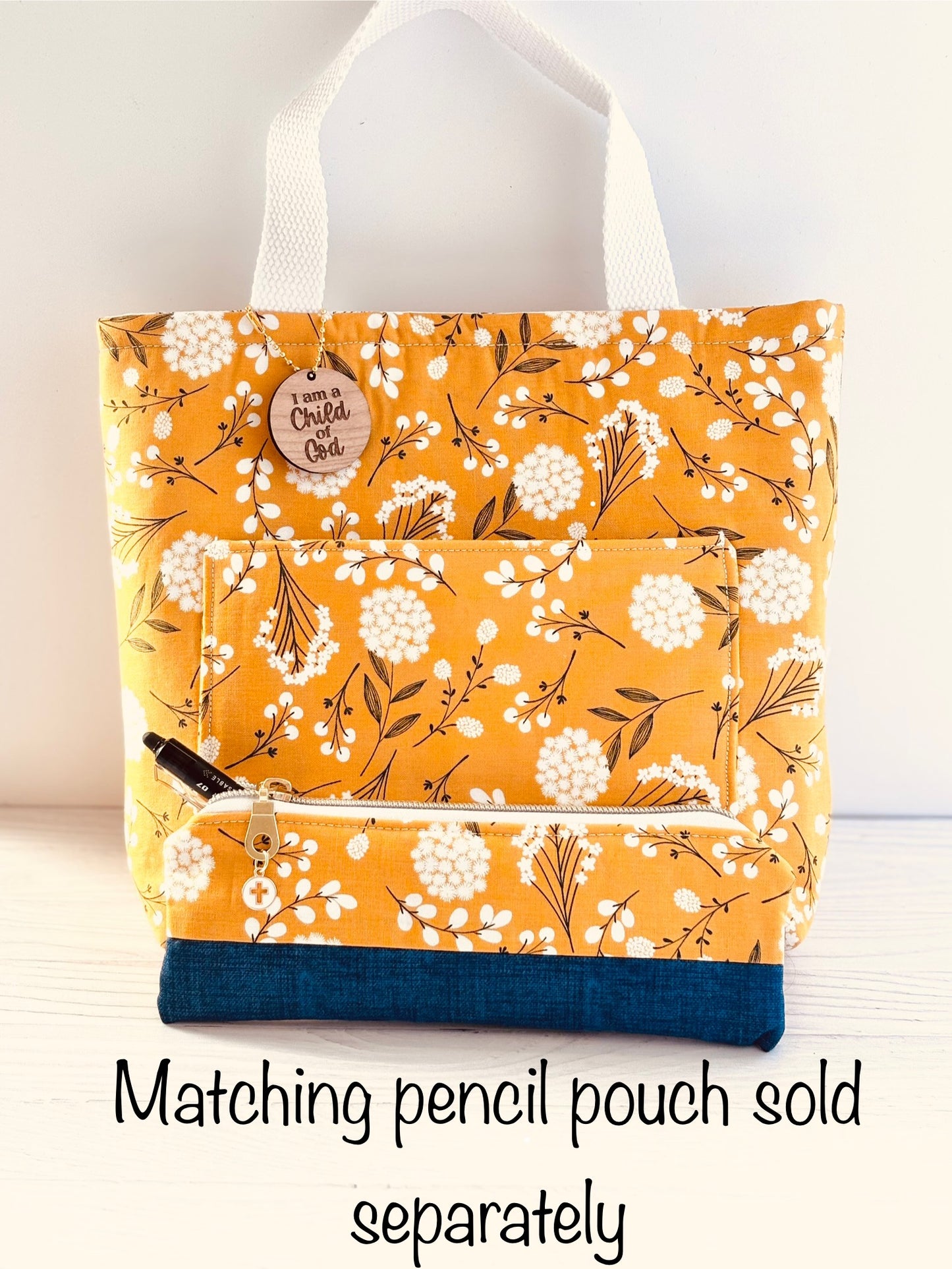 Handmade Bible Tote Bag – Floral Christian Gift