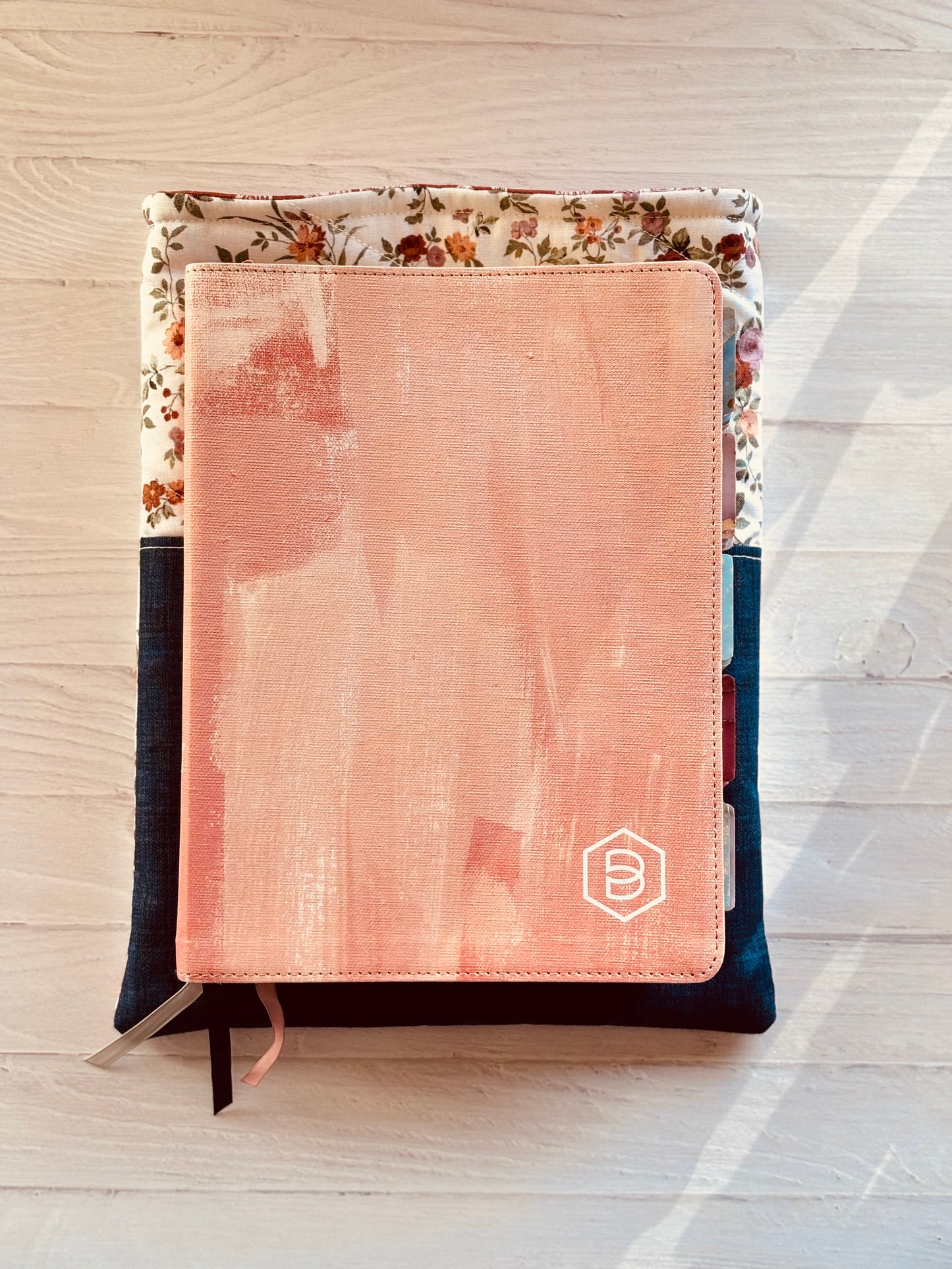 Handmade Quilted Bible Sleeve with Pocket