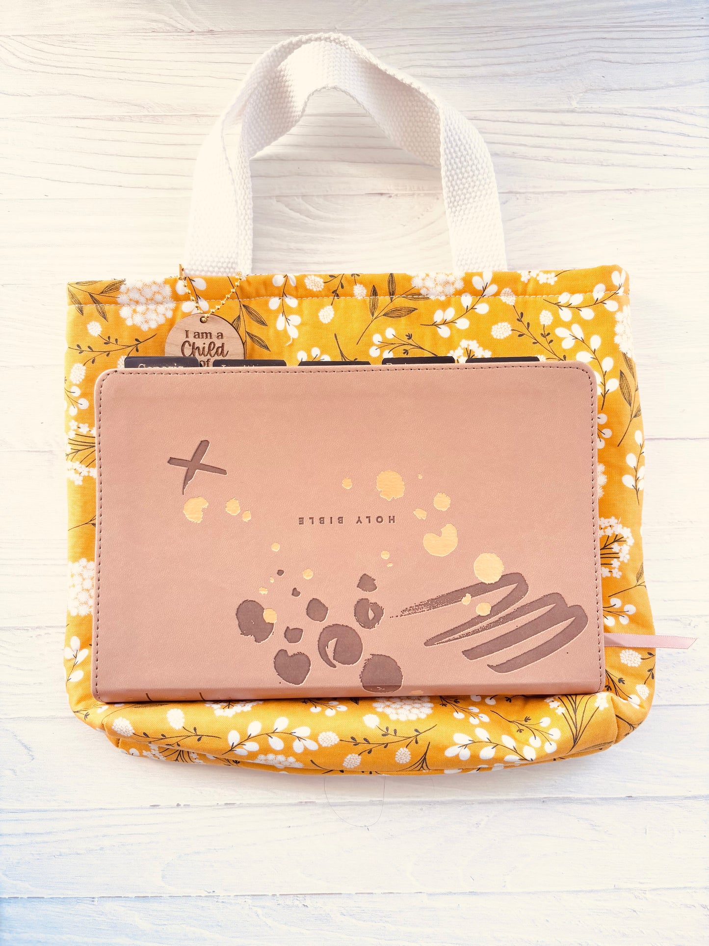 Handmade Bible Tote Bag – Floral Christian Gift