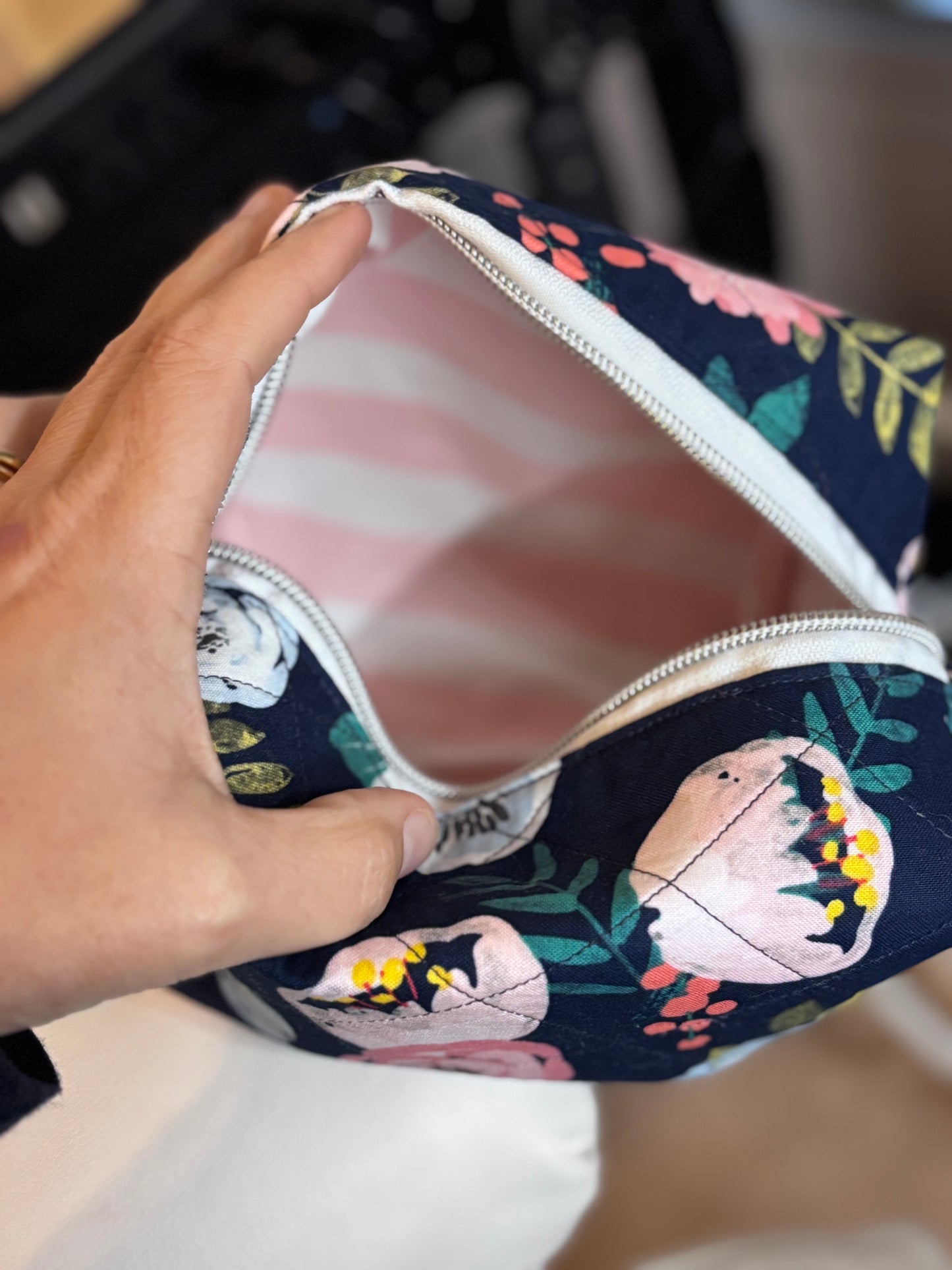 Quilted Makeup Bag – Handmade Faith-Based Gift