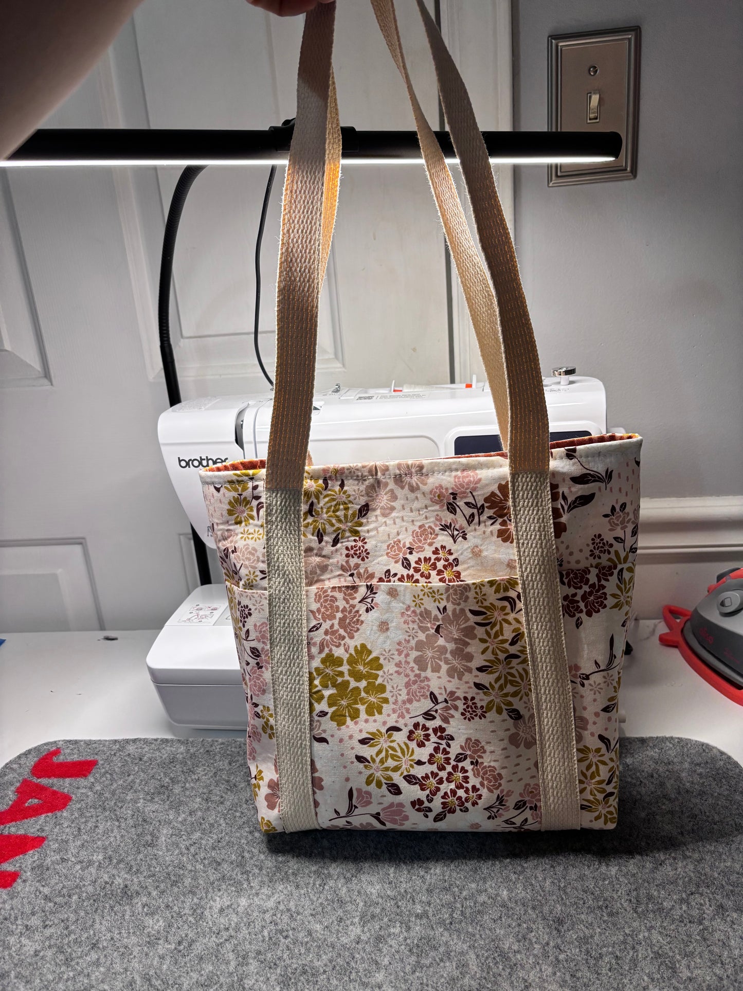 Bible Tote Bag | Handmade Fabric Tote with Cotton Webbing Straps