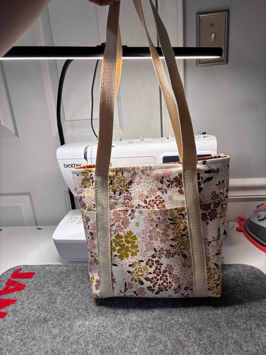 Bible Tote Bag | Handmade Fabric Tote with Cotton Webbing Straps