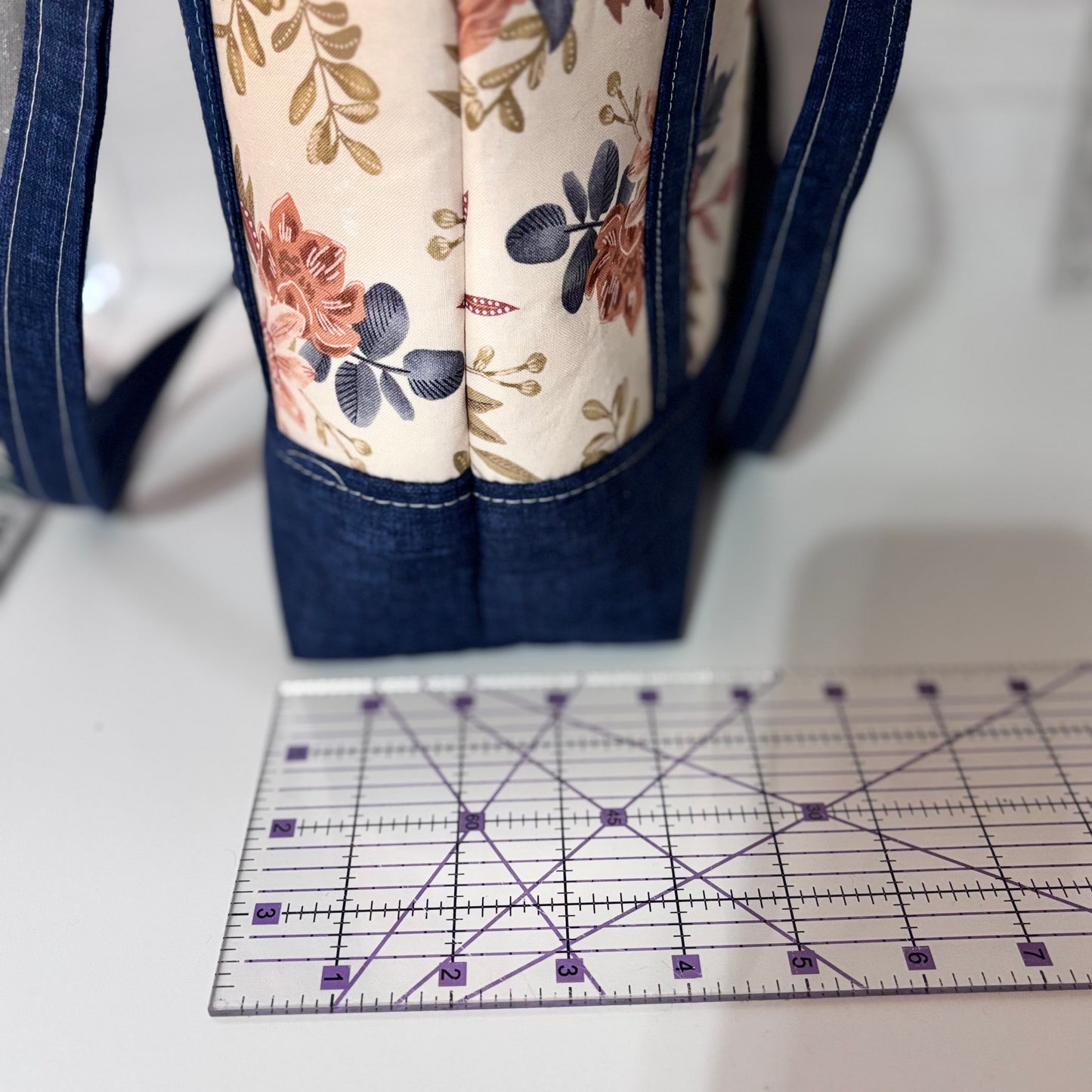 Christian Bible Tote Bag – Faith Message Faux Leather Patch