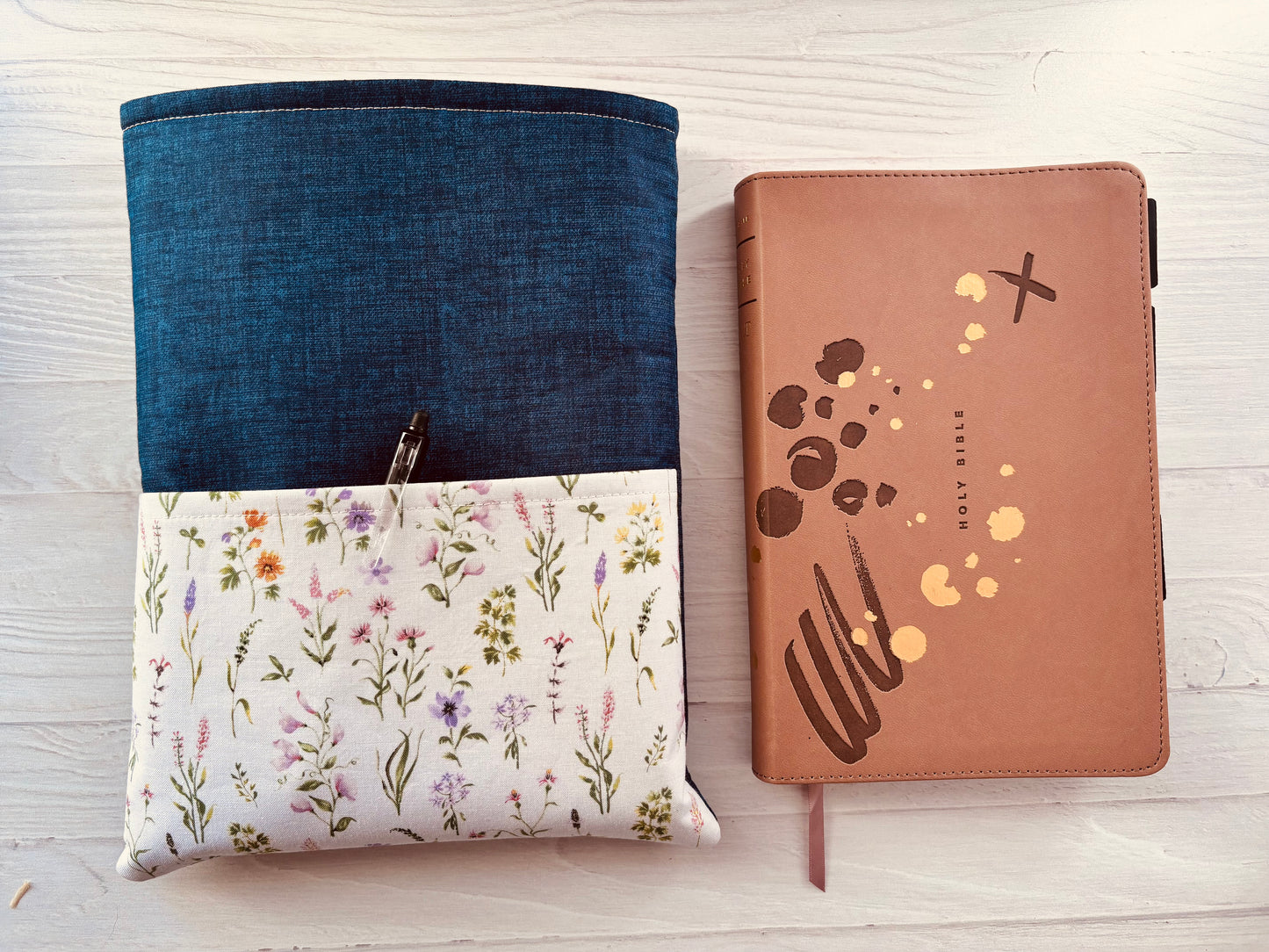 Handmade Bible Sleeve with Pocket