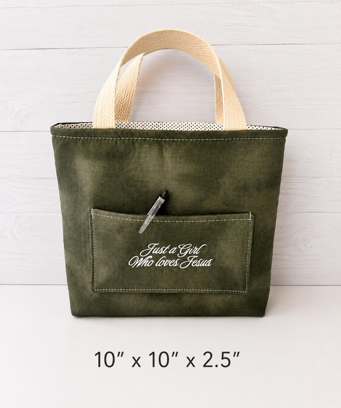 Bible Tote Bag | Christian Book Tote Bag | Bible Accessories | Bible Study Faith Gift| Bible Bag |Embroidered Tote Bag