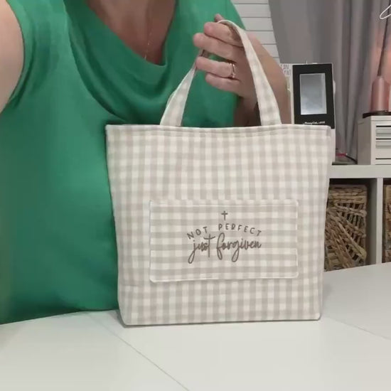 Bible Tote Bag | Christian Book Tote Bag | Bible Accessories | Bible Study Faith Gift| Bible Bag |Embroidered Tote Bag