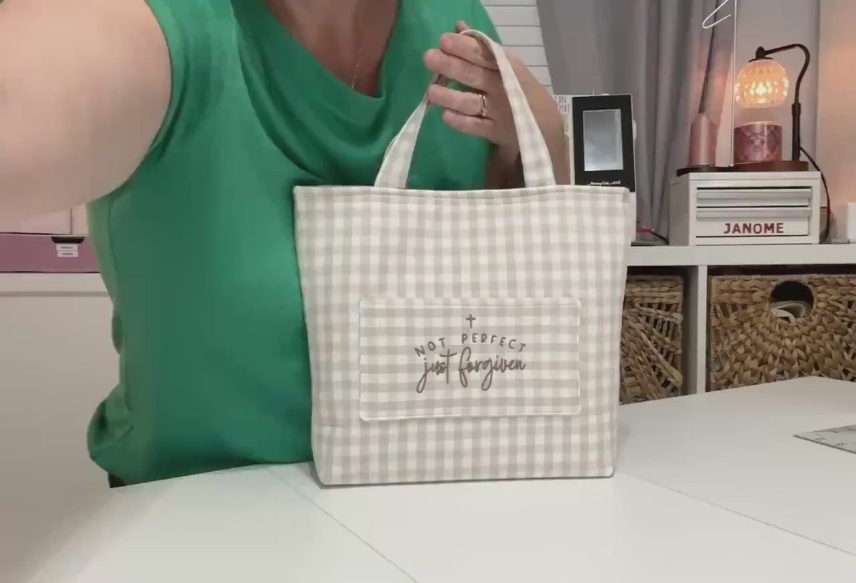 Bible Tote Bag | Christian Book Tote Bag | Bible Accessories | Bible Study Faith Gift| Bible Bag |Embroidered Tote Bag
